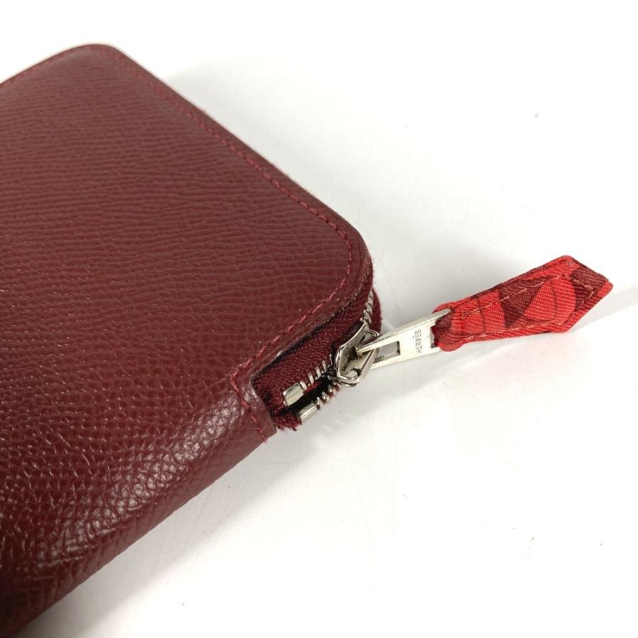 HERMES エルメス アザップ アジェンダ シルクイン  システム手帳 ステーショナリー ラウンドファスナー 手帳カバー ワインレッド系【中古】 | HERMES | 05