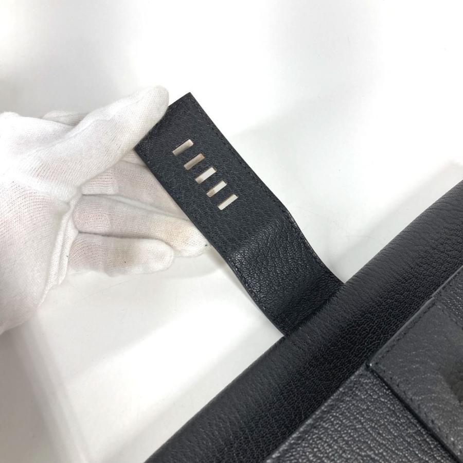 HERMES エルメス ポシェットメドール ロゴ ポーチ セカンドバッグ カバン クラッチバッグ ブラック ユニセックス【中古】 | HERMES | 07