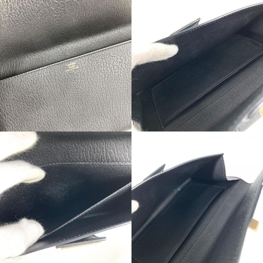 HERMES エルメス ポシェットメドール ロゴ ポーチ セカンドバッグ カバン クラッチバッグ ブラック ユニセックス【中古】 | HERMES | 09