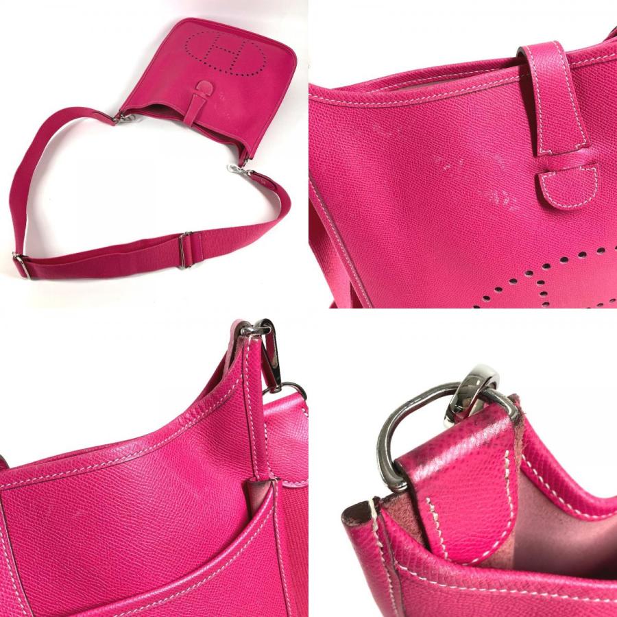 HERMES エルメス エブリン 3 GM エブリンGM カバン 斜め掛け ポシェット ショルダーバッグ ピンク レディース【中古】 | HERMES | 07