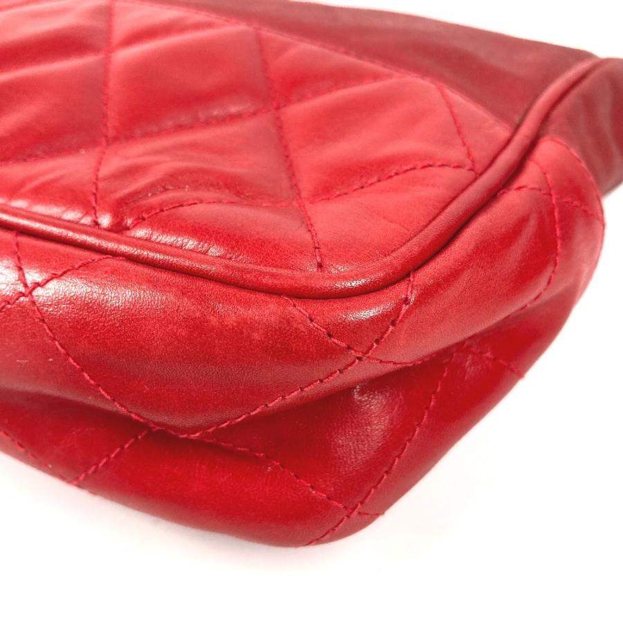 CHANEL シャネル CC ココマーク ロゴ マトラッセ キルティング Wチェーン トートバッグ ヴィンテージ ショルダーバッグ レッド【中古】 | CHANEL | 05