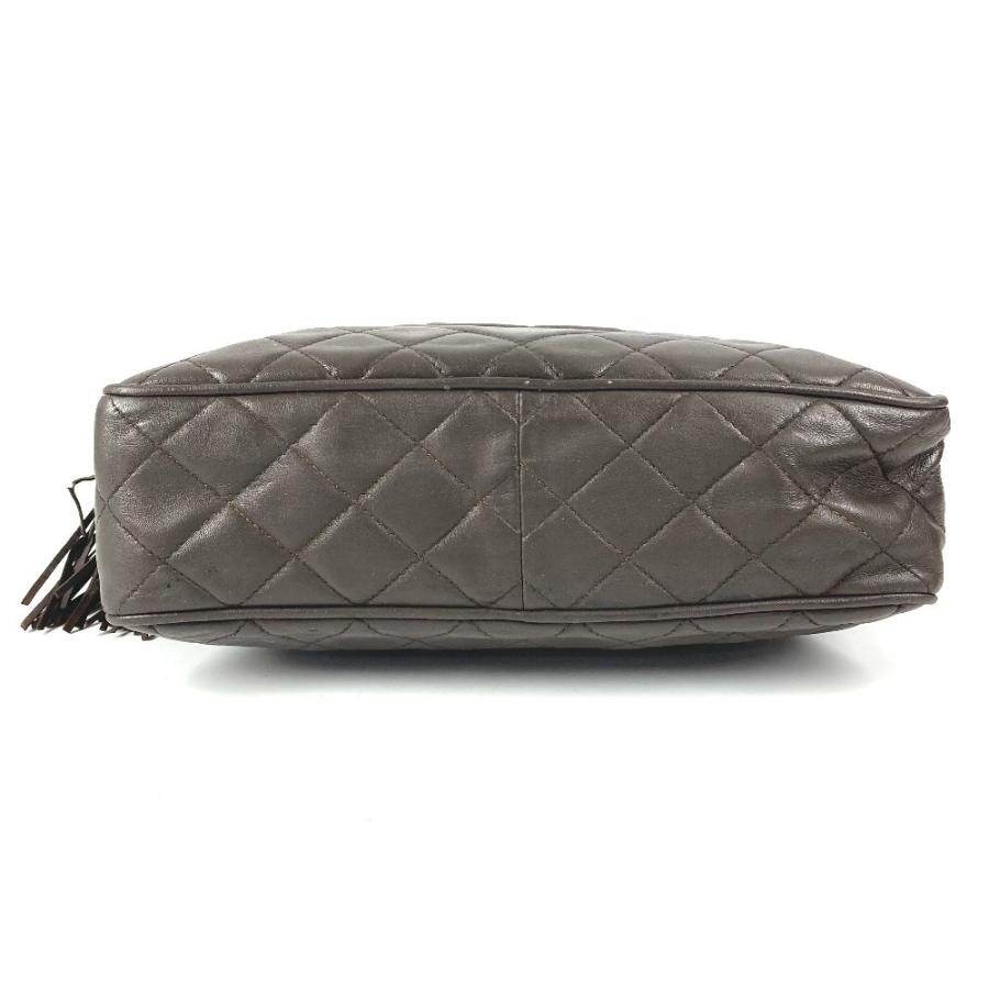 CHANEL シャネル CC ココマーク ロゴ キルティング マトラッセ フリンジ タッセル ココボール ショルダーバッグ ブラウン【中古】 | CHANEL | 03