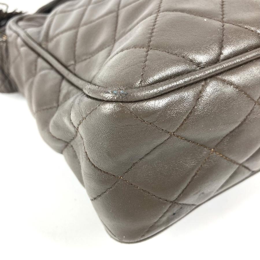 CHANEL シャネル CC ココマーク ロゴ キルティング マトラッセ フリンジ タッセル ココボール ショルダーバッグ ブラウン【中古】 | CHANEL | 05