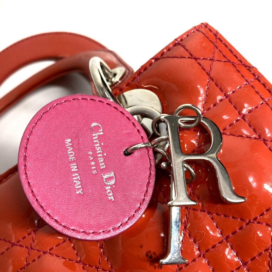 Dior ディオール レディディオール Ladydior カバン トートバッグ  カナージュ ロゴ ハンドバッグ  ピンク系 レディース【中古】 |  | 05