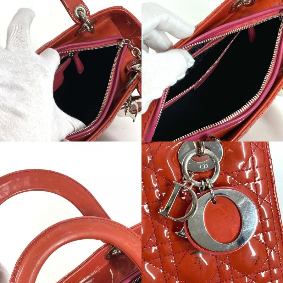 Dior ディオール レディディオール Ladydior カバン トートバッグ  カナージュ ロゴ ハンドバッグ  ピンク系 レディース【中古】 |  | 07