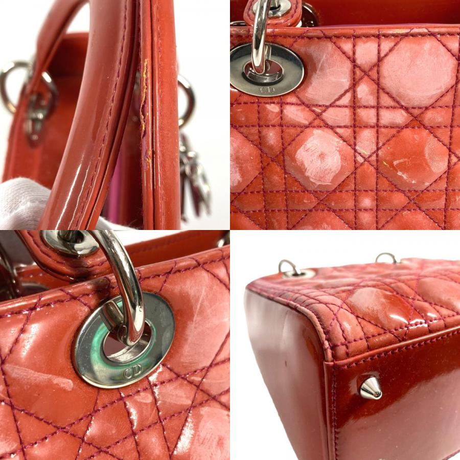 Dior ディオール レディディオール Ladydior カバン トートバッグ  カナージュ ロゴ ハンドバッグ  ピンク系 レディース【中古】 |  | 08