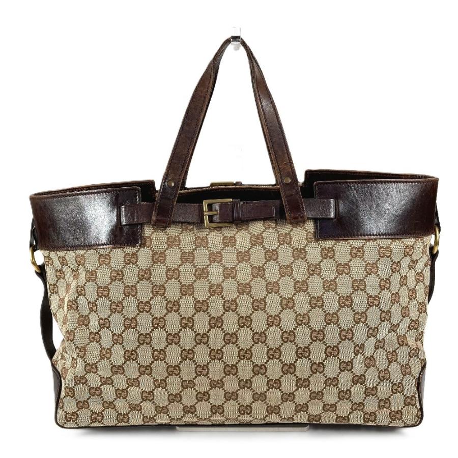 GUCCI グッチ 106251 GG ロゴ トートバッグ カバン 肩掛け  ショルダーバッグ ベージュ ユニセックス【中古】 | GUCCI | 01