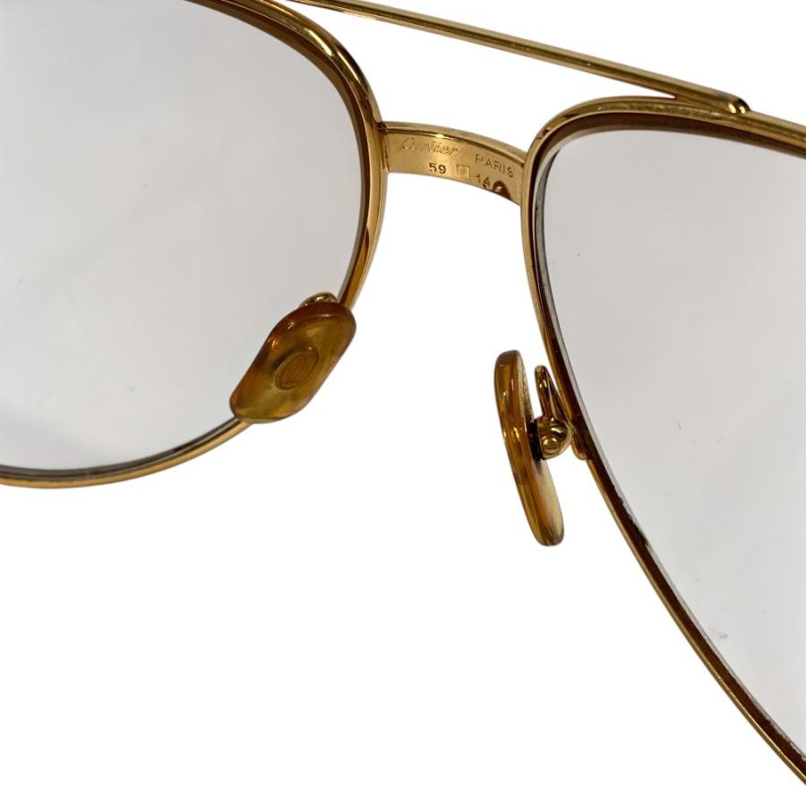 CARTIER カルティエ ロゴ  めがね メガネ アイウェア 眼鏡 眼鏡 ゴールド ユニセックス【中古】 | Cartier | 03