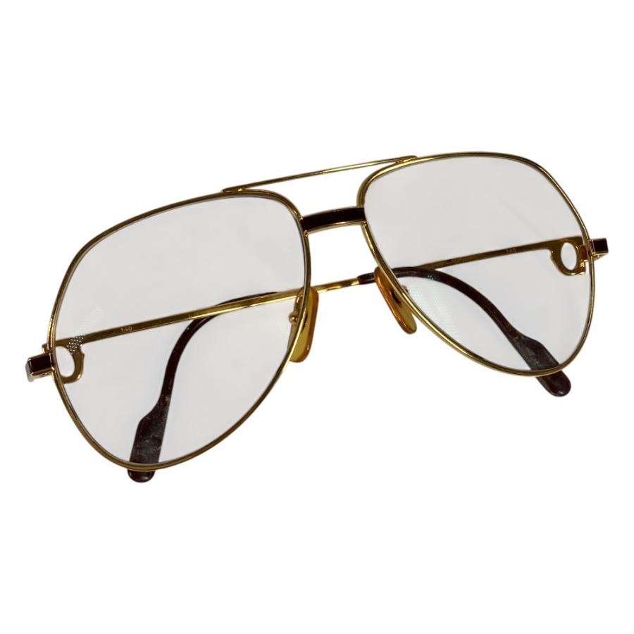 CARTIER カルティエ ロゴ  めがね メガネ アイウェア 眼鏡 眼鏡 ゴールド ユニセックス【中古】 | Cartier | 07