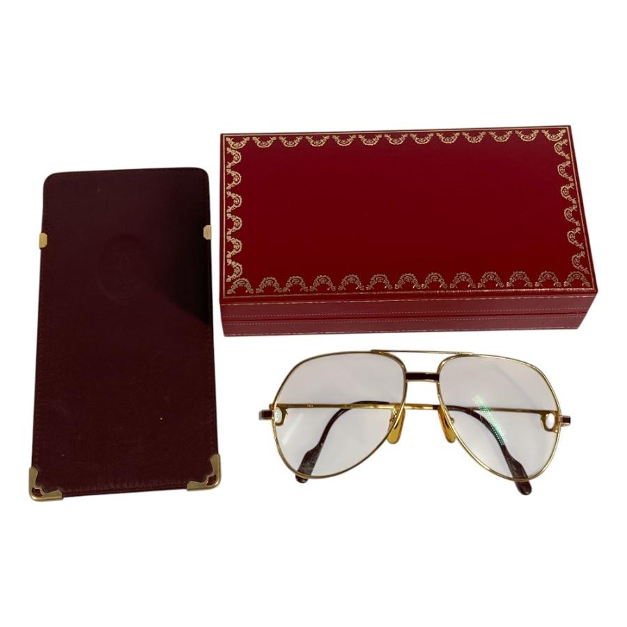 CARTIER カルティエ ロゴ  めがね メガネ アイウェア 眼鏡 眼鏡 ゴールド ユニセックス【中古】 | Cartier | 08