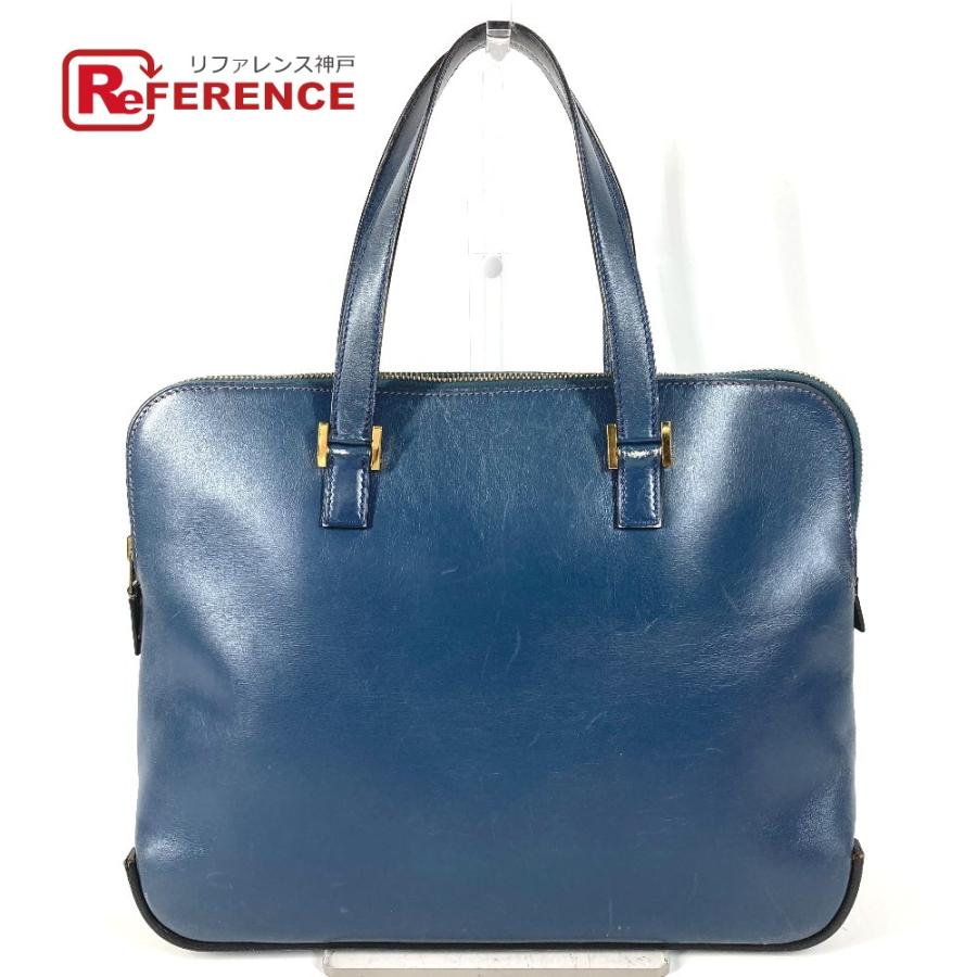 HERMES エルメス エスカパーダ ブリーフケース ハンドバッグ 書類バッグ  ヴィンテージ ビジネスバッグ ネイビー メンズ【中古】 | HERMES