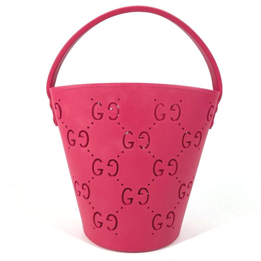 GUCCI グッチ 723051 GG ロゴ バケットバッグ ミニボストンバッグ カバン チルドレンズ ハンドバッグ ピンク ユニセックス【中古】 | GUCCI | 01