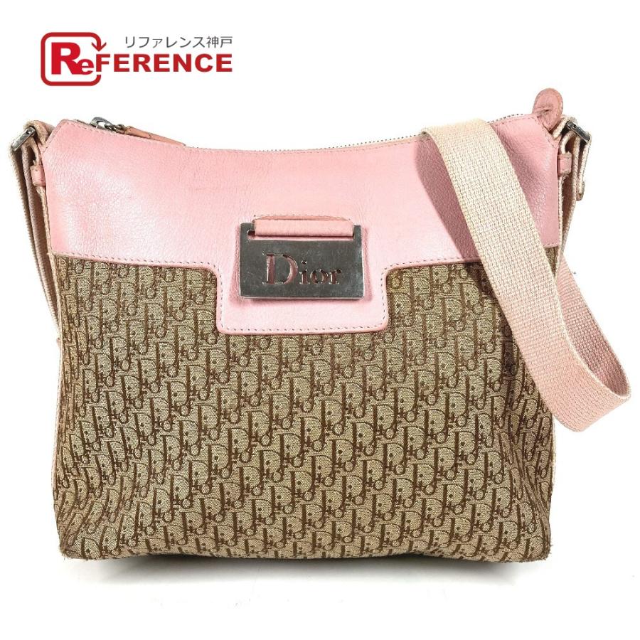 Dior ディオール トロッター ロゴ ディオリッシモ カバン 斜め掛け プレートロゴ ショルダーバッグ ベージュ ユニセックス【中古】 | 