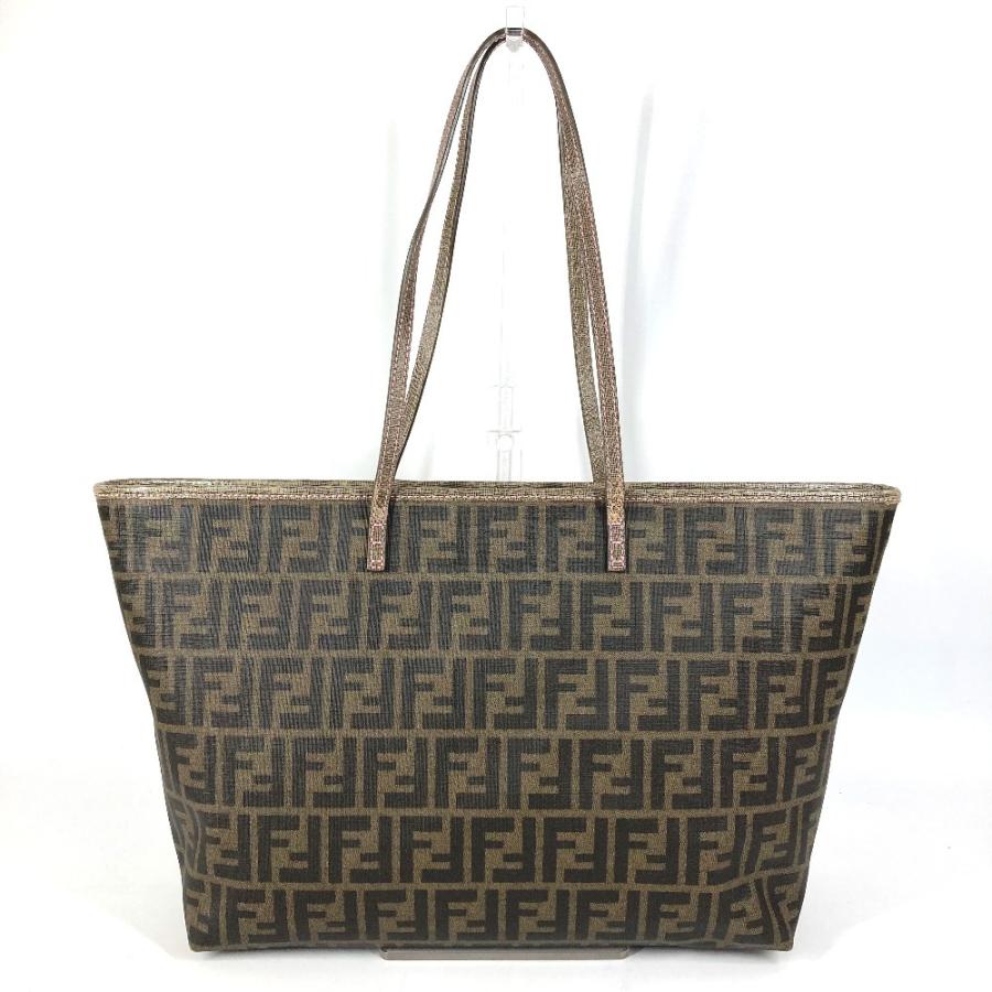 FENDI フェンディ 8BH185　 桜 サクラ チェリーブロッサム ズッカ ロゴ カバン 肩掛け トートバッグ ショルダーバッグ ブラウン【中古】 | FENDI | 01