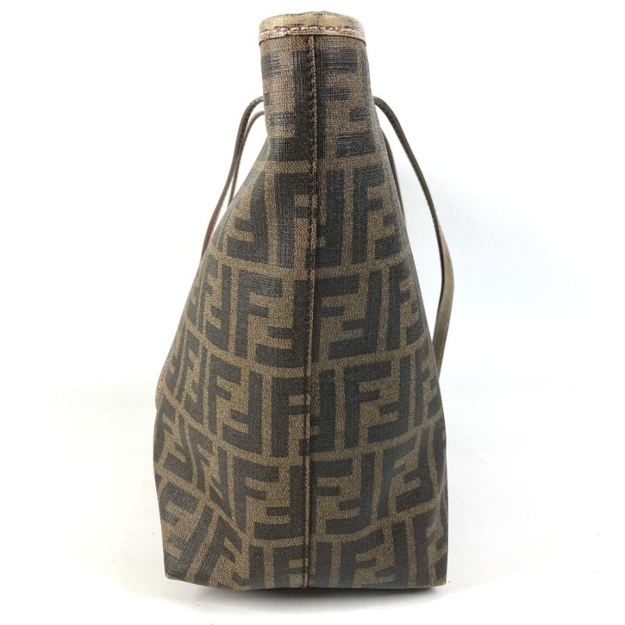 FENDI フェンディ 8BH185　 桜 サクラ チェリーブロッサム ズッカ ロゴ カバン 肩掛け トートバッグ ショルダーバッグ ブラウン【中古】 | FENDI | 02