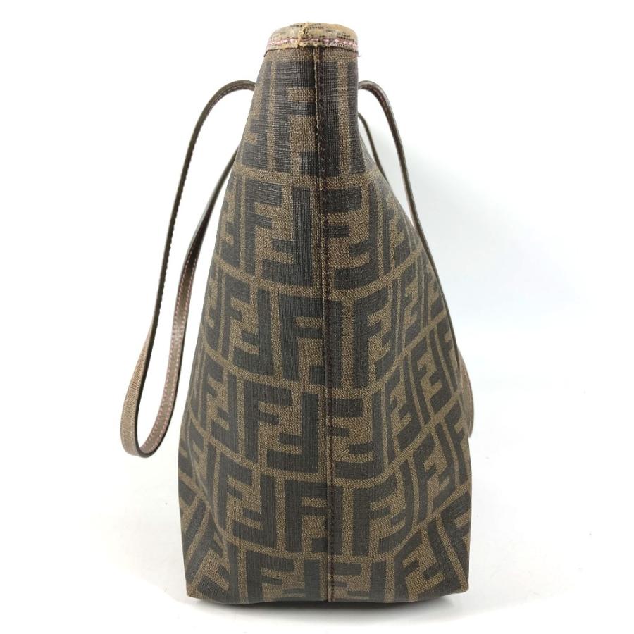 FENDI フェンディ 8BH185　 桜 サクラ チェリーブロッサム ズッカ ロゴ カバン 肩掛け トートバッグ ショルダーバッグ ブラウン【中古】 | FENDI | 03