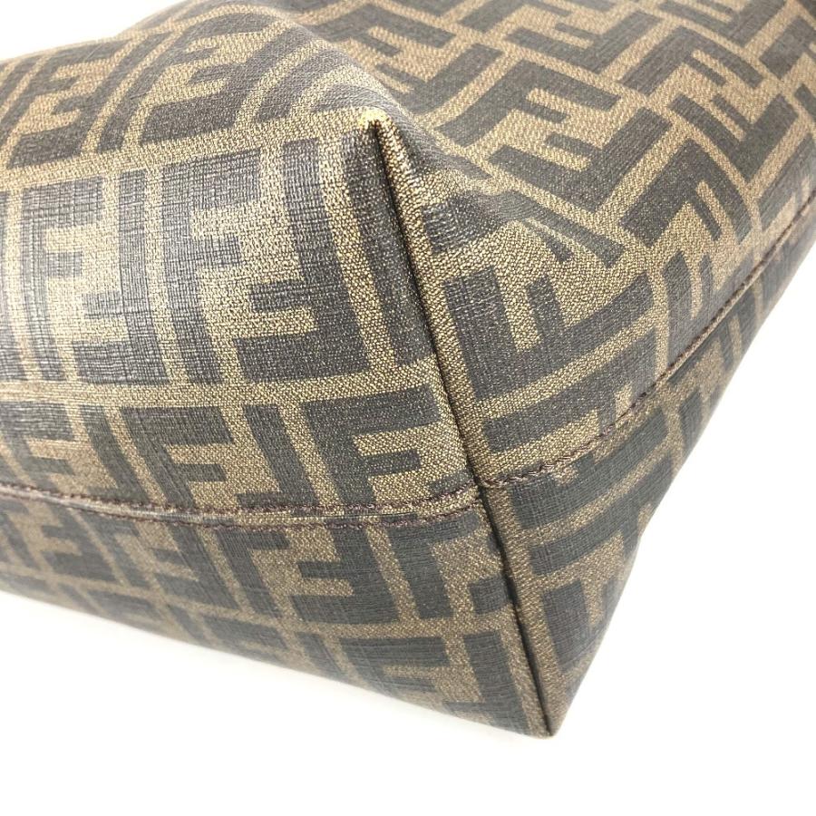 FENDI フェンディ 8BH185　 桜 サクラ チェリーブロッサム ズッカ ロゴ カバン 肩掛け トートバッグ ショルダーバッグ ブラウン【中古】 | FENDI | 05