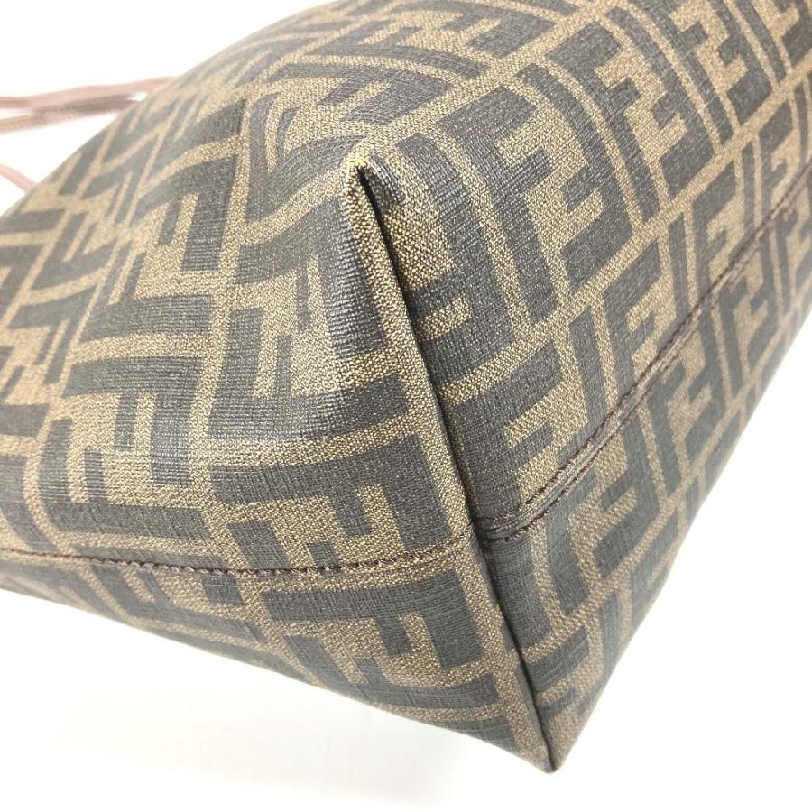 FENDI フェンディ 8BH185　 桜 サクラ チェリーブロッサム ズッカ ロゴ カバン 肩掛け トートバッグ ショルダーバッグ ブラウン【中古】 | FENDI | 06