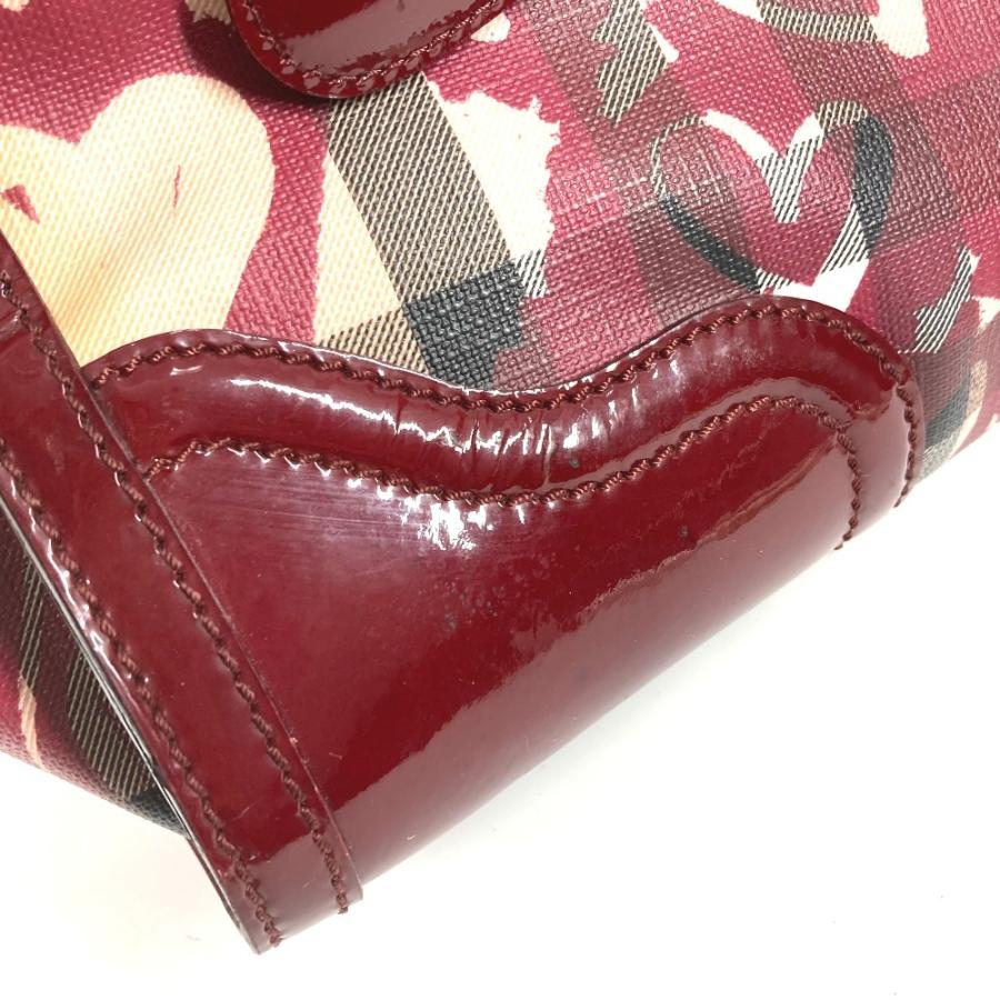 BURBERRY バーバリー チェック ハート ロゴ カバン 肩掛け トートバッグ ショルダーバッグ ベージュ ユニセックス【中古】 | BURBERRY | 02