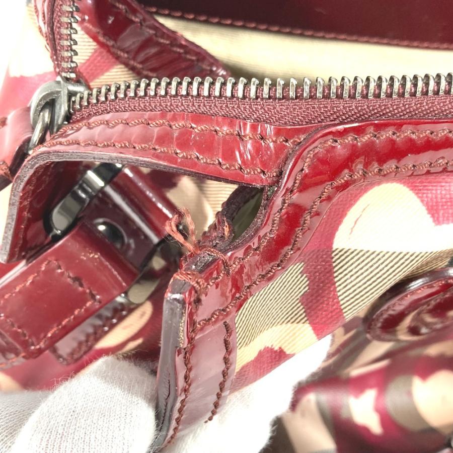 BURBERRY バーバリー チェック ハート ロゴ カバン 肩掛け トートバッグ ショルダーバッグ ベージュ ユニセックス【中古】 | BURBERRY | 06