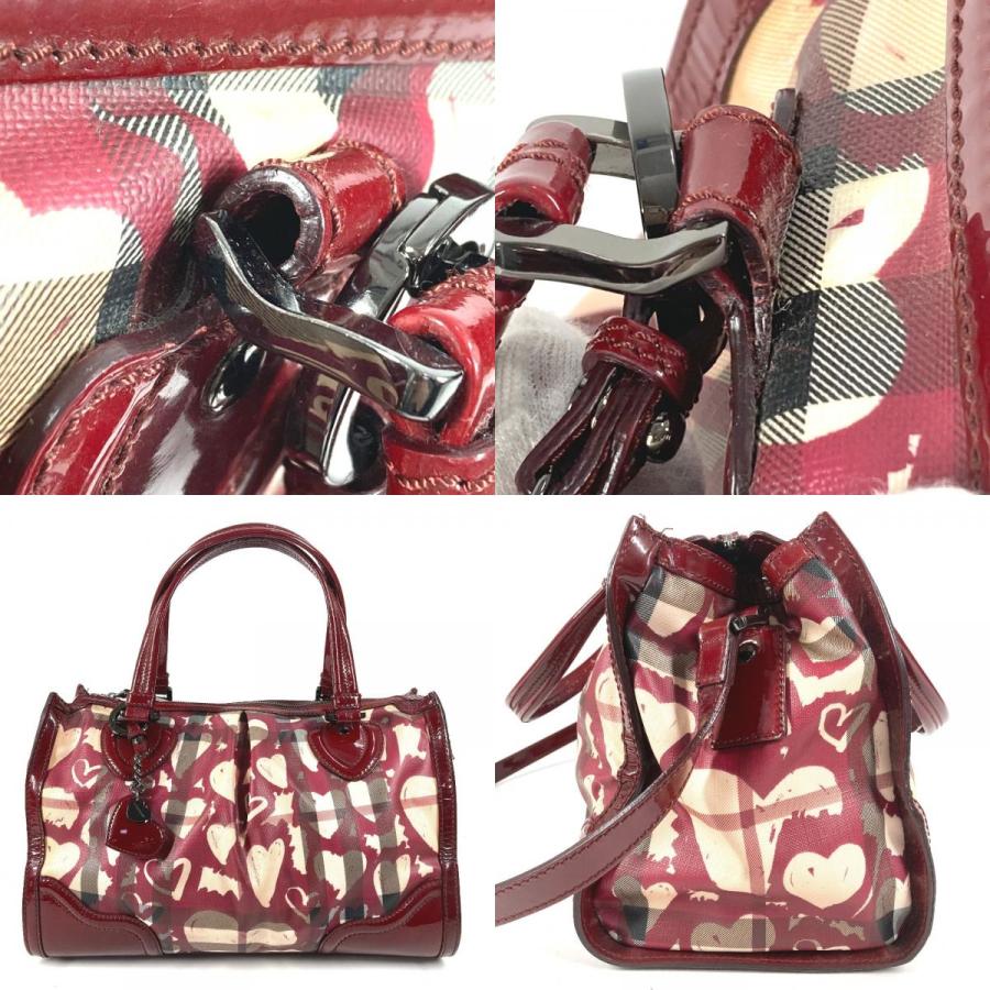 BURBERRY バーバリー チェック ハート ロゴ カバン 肩掛け トートバッグ ショルダーバッグ ベージュ ユニセックス【中古】 | BURBERRY | 07