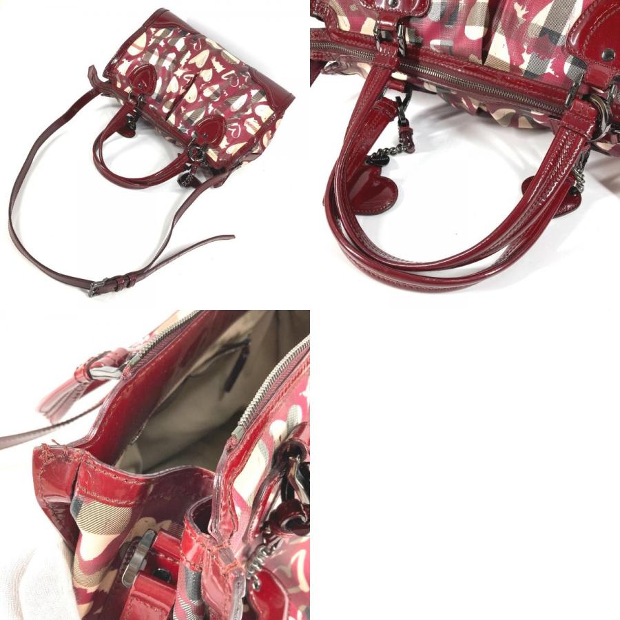BURBERRY バーバリー チェック ハート ロゴ カバン 肩掛け トートバッグ ショルダーバッグ ベージュ ユニセックス【中古】 | BURBERRY | 09