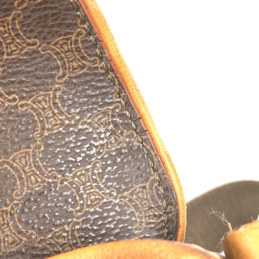 CELINE セリーヌ マカダム ロゴ 斜め掛け カバン フラップ ショルダーバッグ ブラウン ユニセックス【中古】 | CELINE | 03