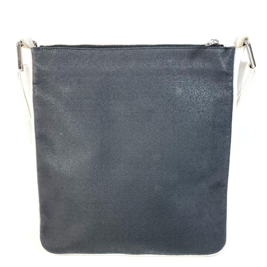 LOEWE ロエベ アナグラム ロゴ カバン 斜め掛け ポシェット バイカラー ショルダーバッグ ブラック ユニセックス【中古】 | LOEWE | 01