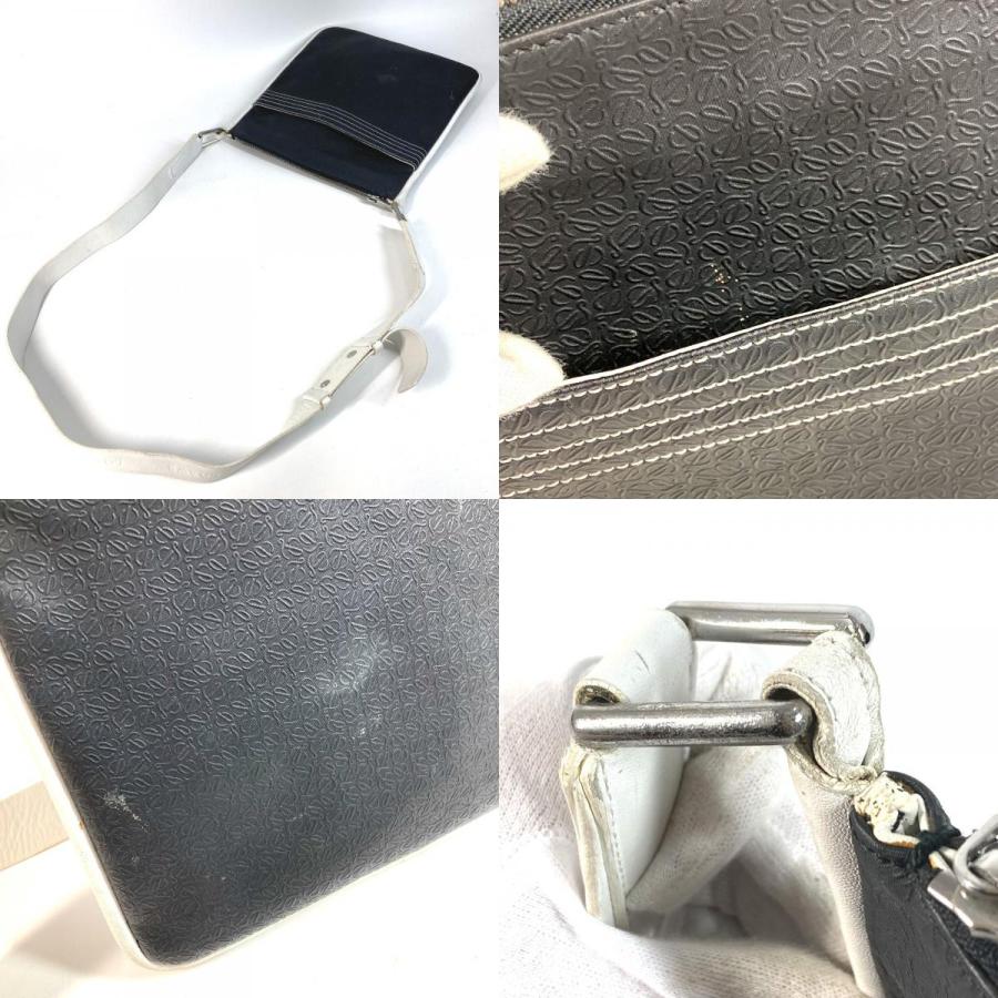 LOEWE ロエベ アナグラム ロゴ カバン 斜め掛け ポシェット バイカラー ショルダーバッグ ブラック ユニセックス【中古】 | LOEWE | 07