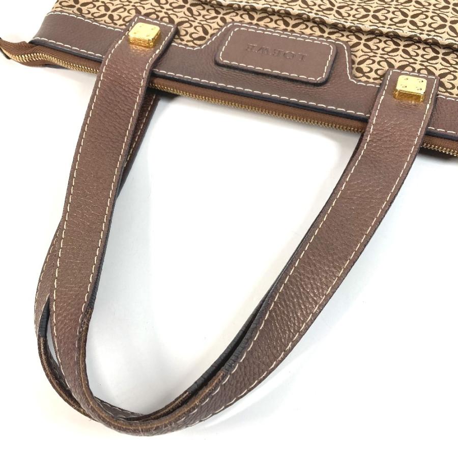 LOEWE ロエベ ニューロードライン カバン トートバッグ 肩掛け アナグラム ロゴ ショルダーバッグ ブラウン ユニセックス【中古】 | LOEWE | 07