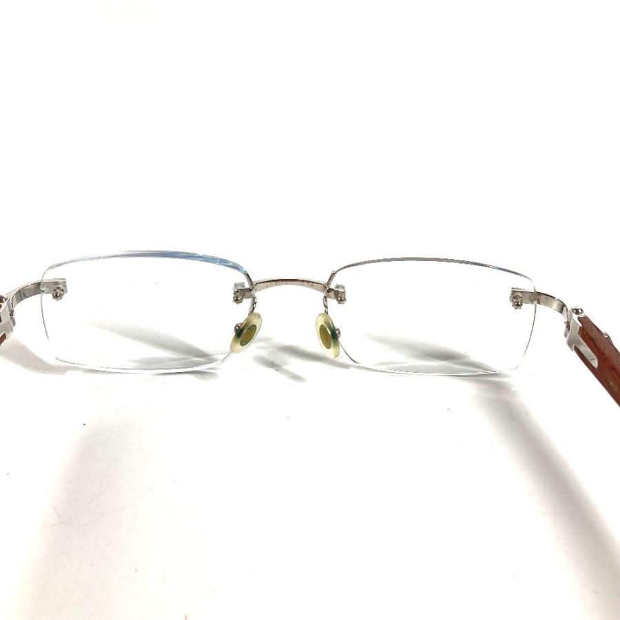 CARTIER カルティエ ロゴ 眼鏡 メガネ アイウェア めがね サングラス ブラウン ユニセックス【中古】 | Cartier | 06