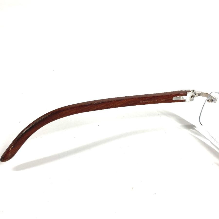 CARTIER カルティエ ロゴ 眼鏡 メガネ アイウェア めがね サングラス ブラウン ユニセックス【中古】 | Cartier | 07