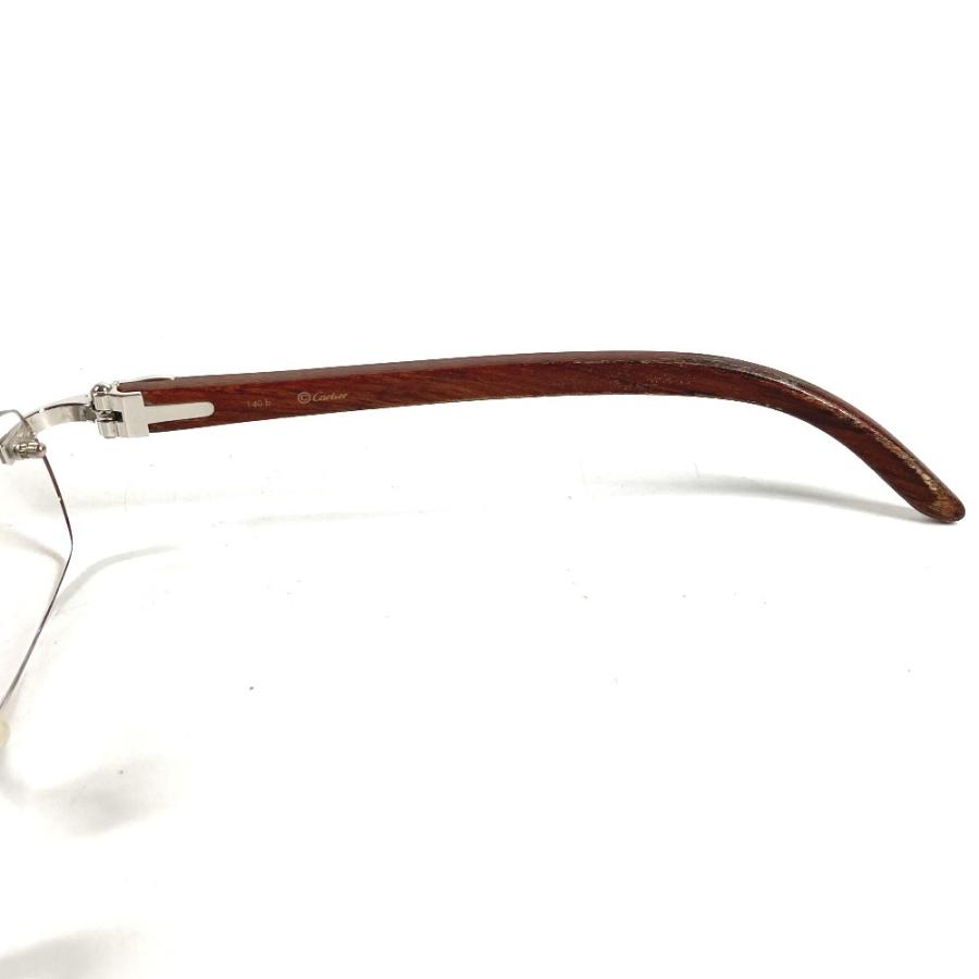 CARTIER カルティエ ロゴ 眼鏡 メガネ アイウェア めがね サングラス ブラウン ユニセックス【中古】 | Cartier | 08