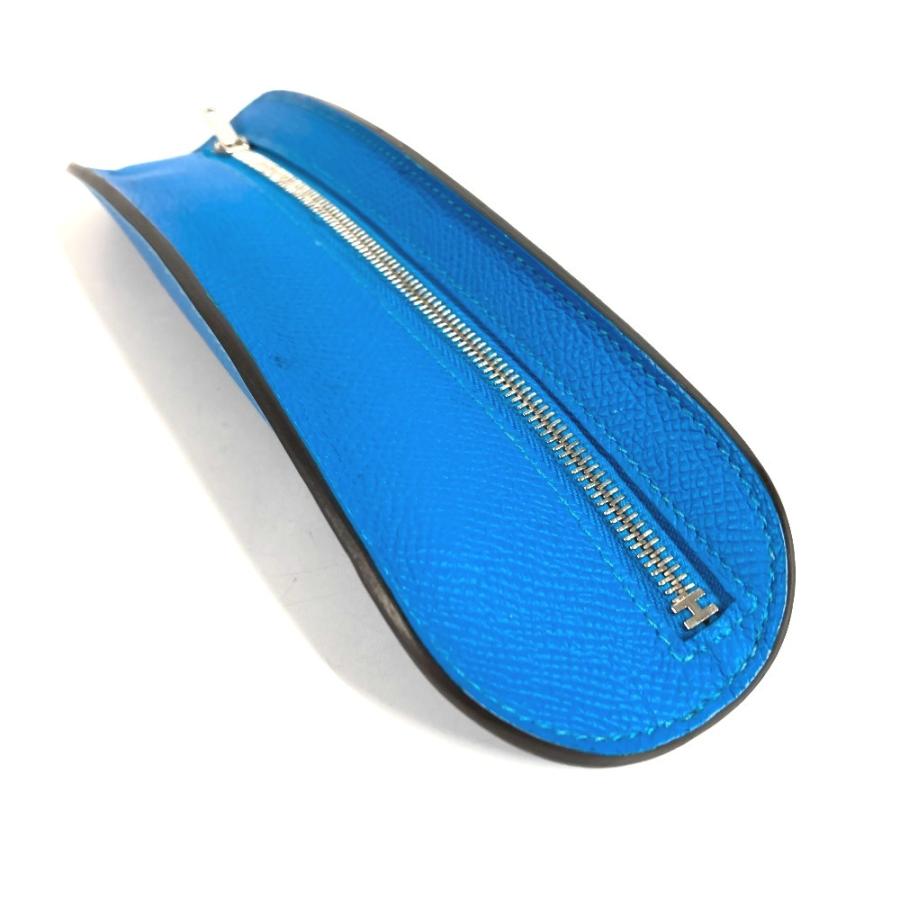 HERMES エルメス サーフMM サーフ　MM ポーチ 筆箱 ステーショナリー ペンケース ブルー ユニセックス【中古】_2