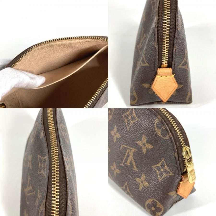 LOUIS VUITTON ルイヴィトン M47515 ポシェット コスメティック PM メイクポーチ ポーチ モノグラム 化粧ポーチ ブラウン 【中古】 | LOUIS VUITTON | 08