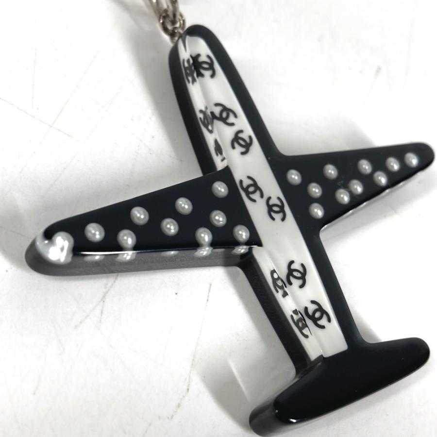 CHANEL シャネル エアプレーン 飛行機 バッグチャーム 16S キーホルダー ブラック レディース【中古】 | CHANEL | 03
