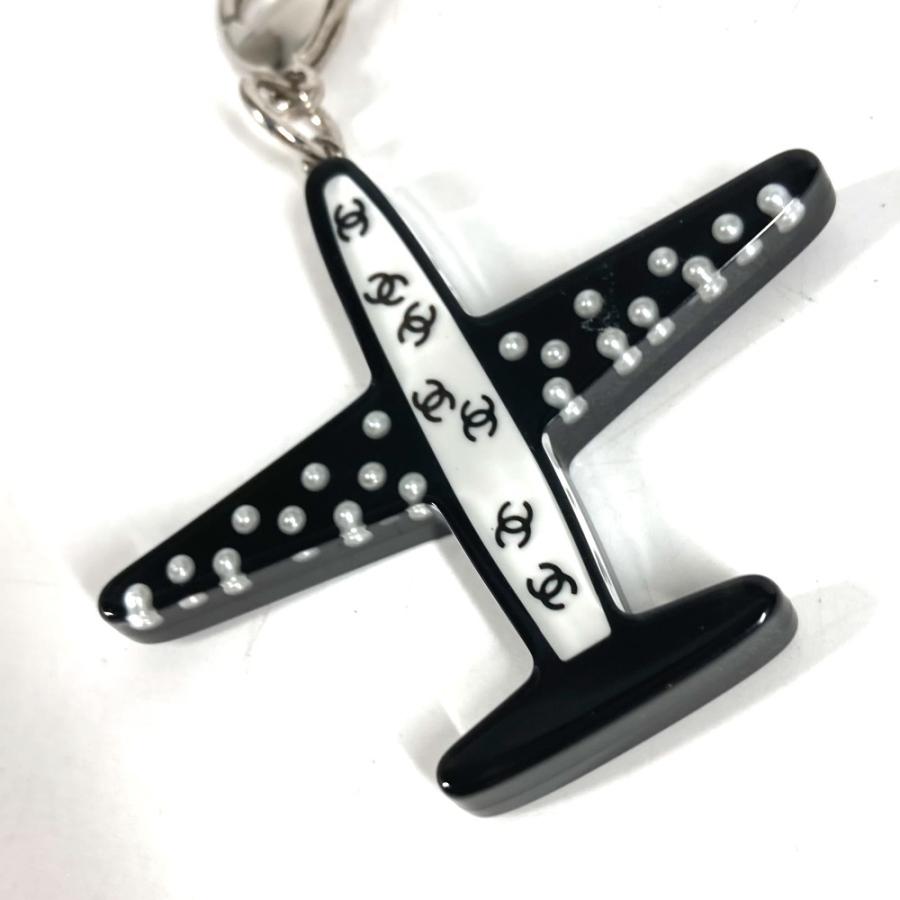 CHANEL シャネル エアプレーン 飛行機 バッグチャーム 16S キーホルダー ブラック レディース【中古】 | CHANEL | 04