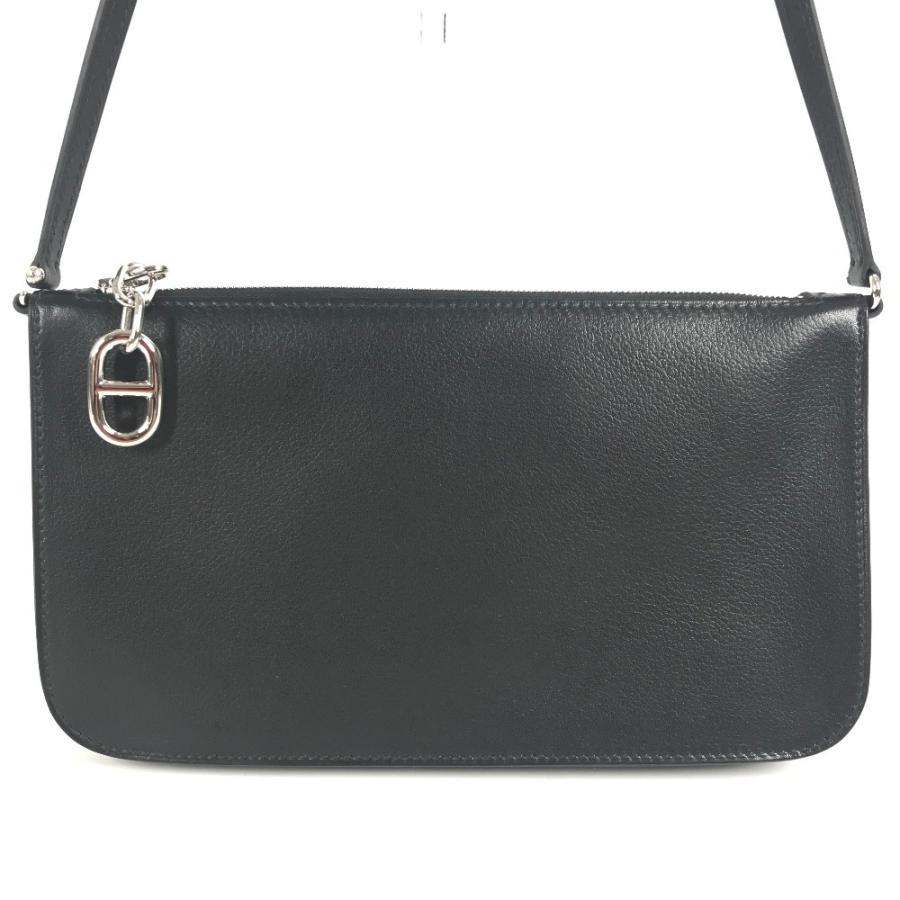 美品 HERMES エルメス ポーチ ハンドバッグ ジップアンゴー トゥーゴー シェーヌダンクル ショルダーバッグ ブラック ユニセックス【中古】 | HERMES | 01