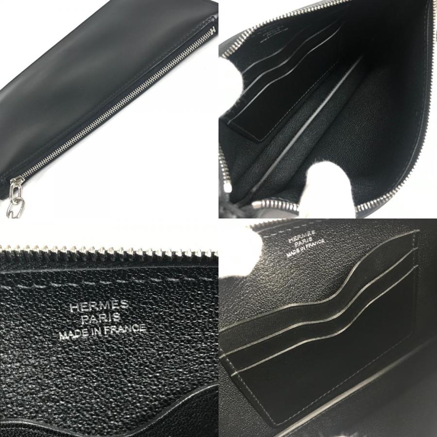 美品 HERMES エルメス ポーチ ハンドバッグ ジップアンゴー トゥーゴー シェーヌダンクル ショルダーバッグ ブラック ユニセックス【中古】 | HERMES | 08