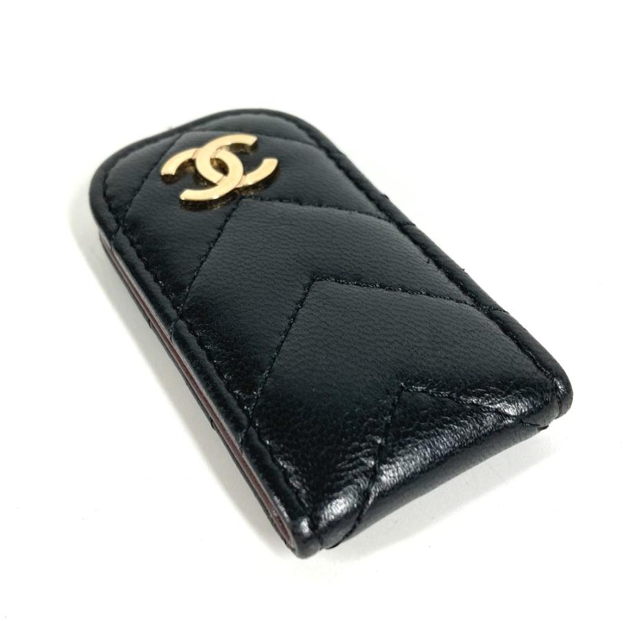 CHANEL シャネル CC ココマーク ロゴ マトラッセ キルティング 財布 札ばさみ マネークリップ ブラック ユニセックス【中古】 | CHANEL | 02