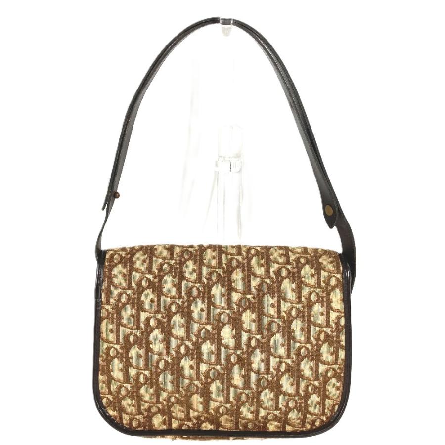 Dior ディオール ロゴ トロッター カバン ハンドバッグ 肩掛け ヴィンテージ ショルダーバッグ ベージュ ユニセックス【中古】 |  | 01