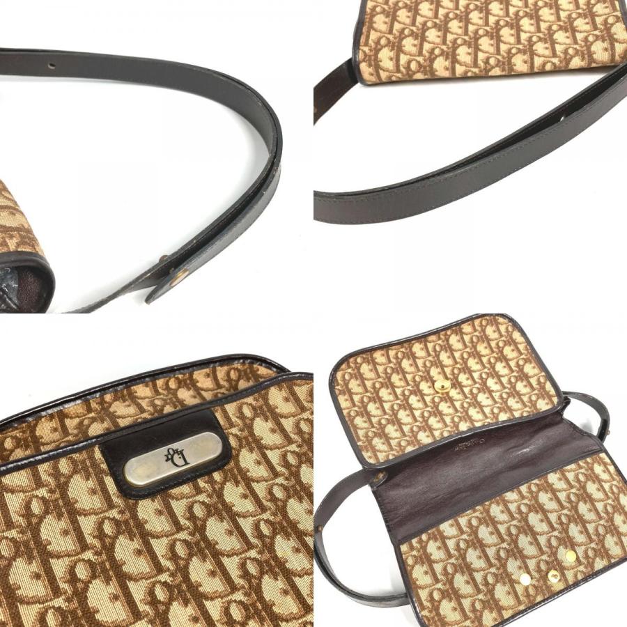 Dior ディオール ロゴ トロッター カバン ハンドバッグ 肩掛け ヴィンテージ ショルダーバッグ ベージュ ユニセックス【中古】 |  | 09