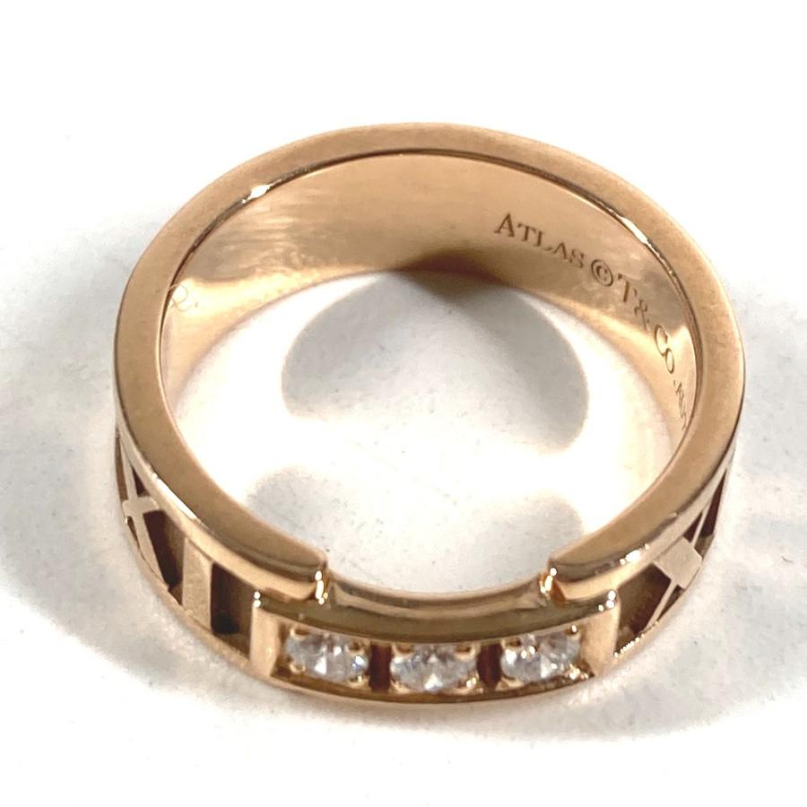 TIFFANY&Co. ティファニー アトラス 3P ダイヤ ダイヤモンド ジュエリー K18 金 18K リング・指輪 ピンクゴールド レディース【中古】 | TIFFANY&Co. | 01