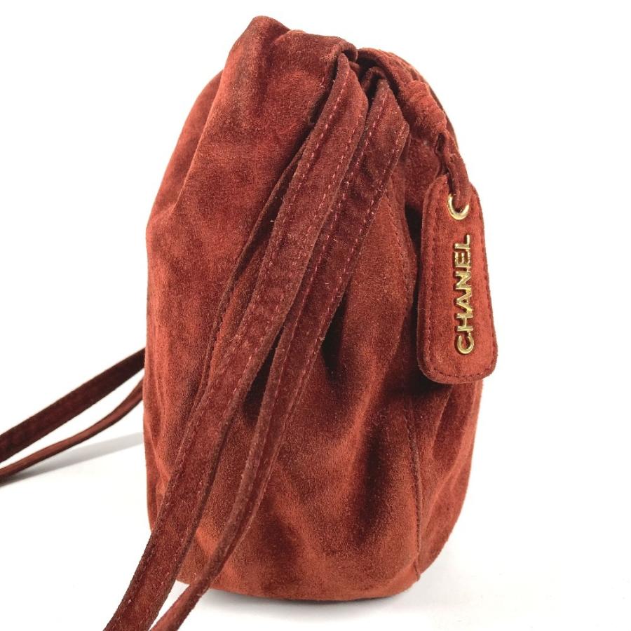 CHANEL シャネル ロゴ 巾着 カバン 肩掛け ハンドバッグ  ヴィンテージ ショルダーバッグ レッド ユニセックス【中古】 | CHANEL | 03
