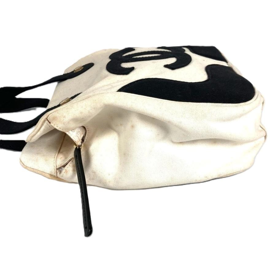 CHANEL シャネル CC ココマーク ロゴ マシュマロ カバン トートバッグ バイカラー ハンドバッグ ブラック レディース【中古】 | CHANEL | 02