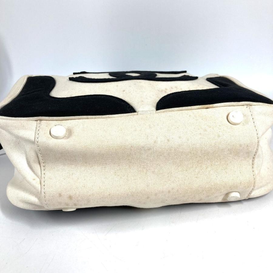 CHANEL シャネル CC ココマーク ロゴ マシュマロ カバン トートバッグ バイカラー ハンドバッグ ブラック レディース【中古】 | CHANEL | 04