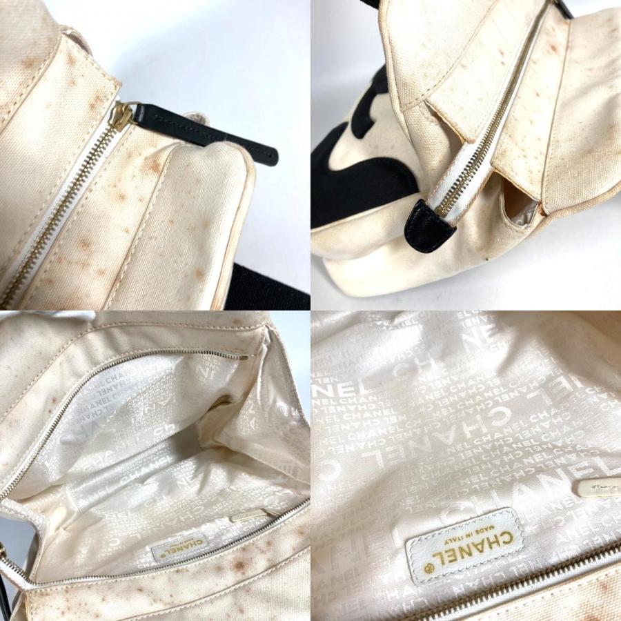 CHANEL シャネル CC ココマーク ロゴ マシュマロ カバン トートバッグ バイカラー ハンドバッグ ブラック レディース【中古】 | CHANEL | 08