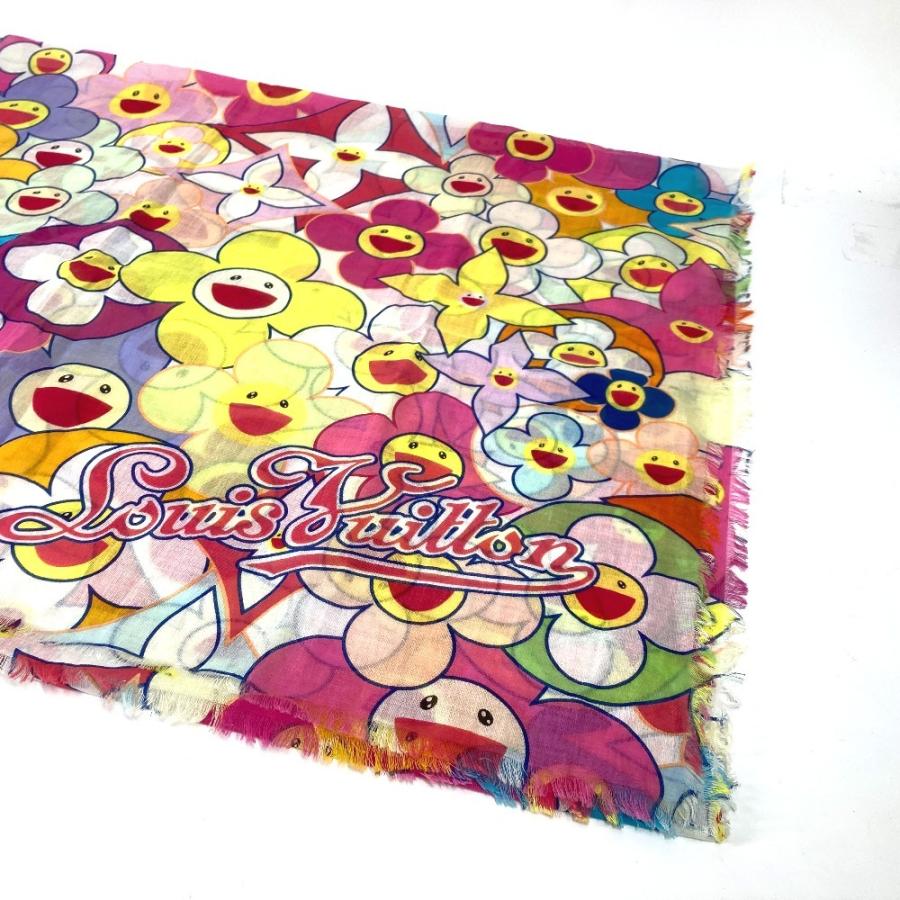 HERMES エルメス Ｍ72515 コスミック ブラッサム パレオ  大判 ショール スカーフ マフラー フリンジ 村上隆 コラボ ストール【中古】 | LOUIS VUITTON | 01