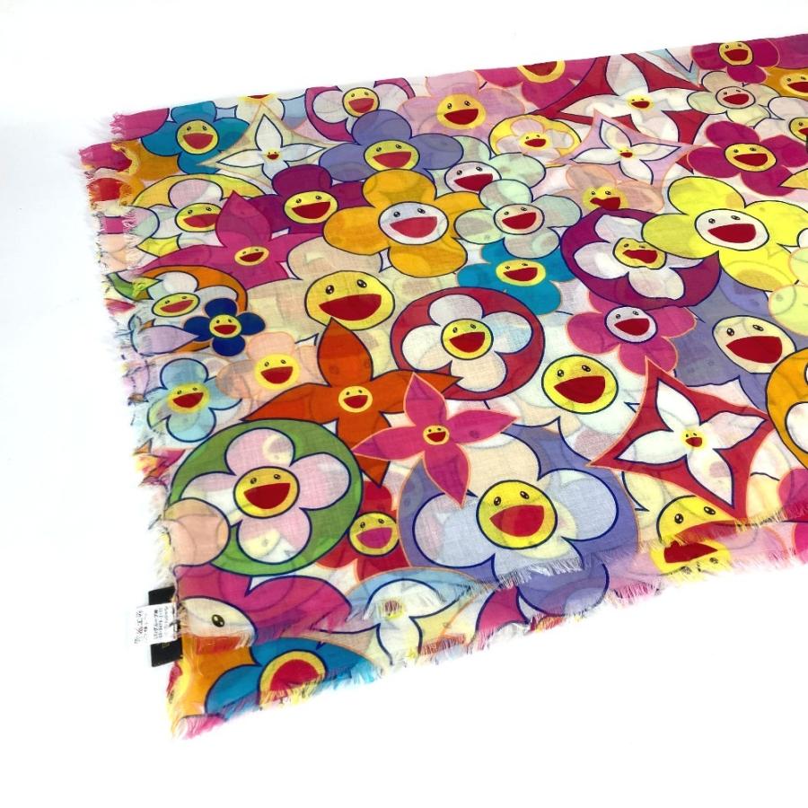 HERMES エルメス Ｍ72515 コスミック ブラッサム パレオ  大判 ショール スカーフ マフラー フリンジ 村上隆 コラボ ストール【中古】 | LOUIS VUITTON | 02