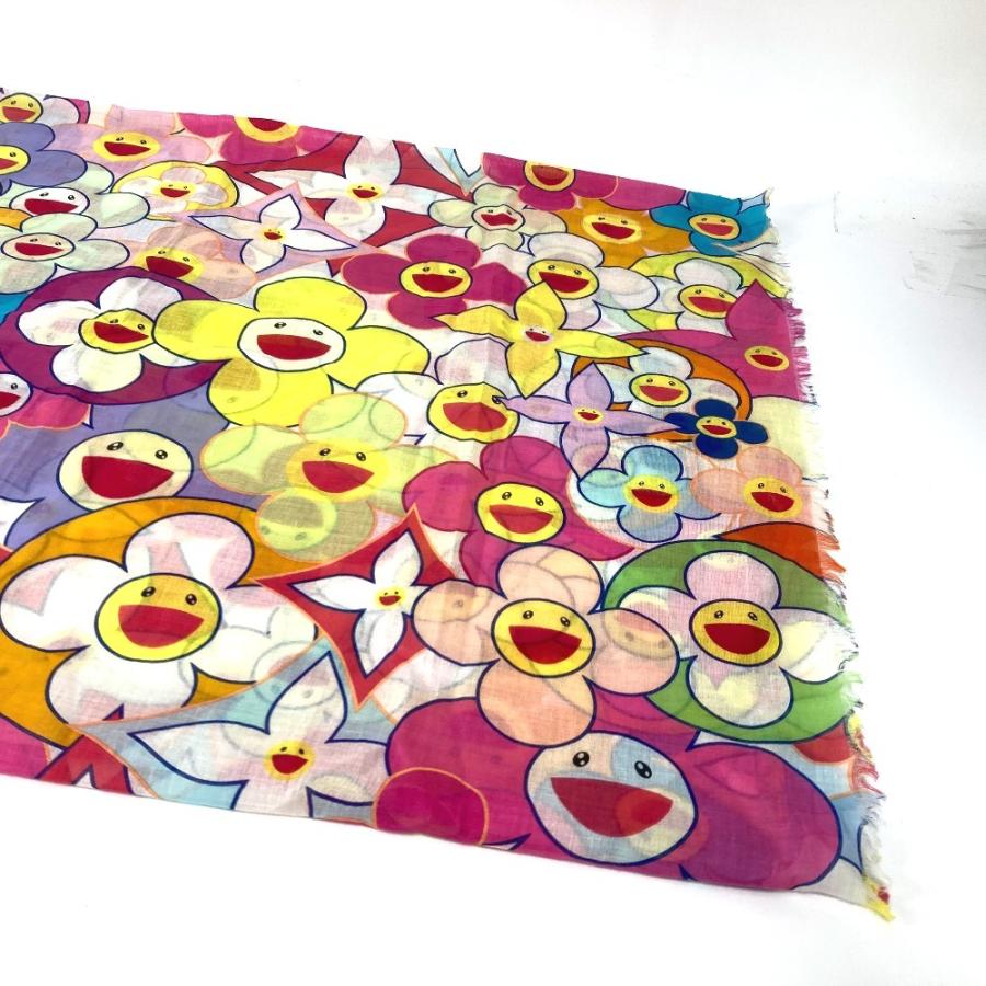 HERMES エルメス Ｍ72515 コスミック ブラッサム パレオ  大判 ショール スカーフ マフラー フリンジ 村上隆 コラボ ストール【中古】 | LOUIS VUITTON | 04